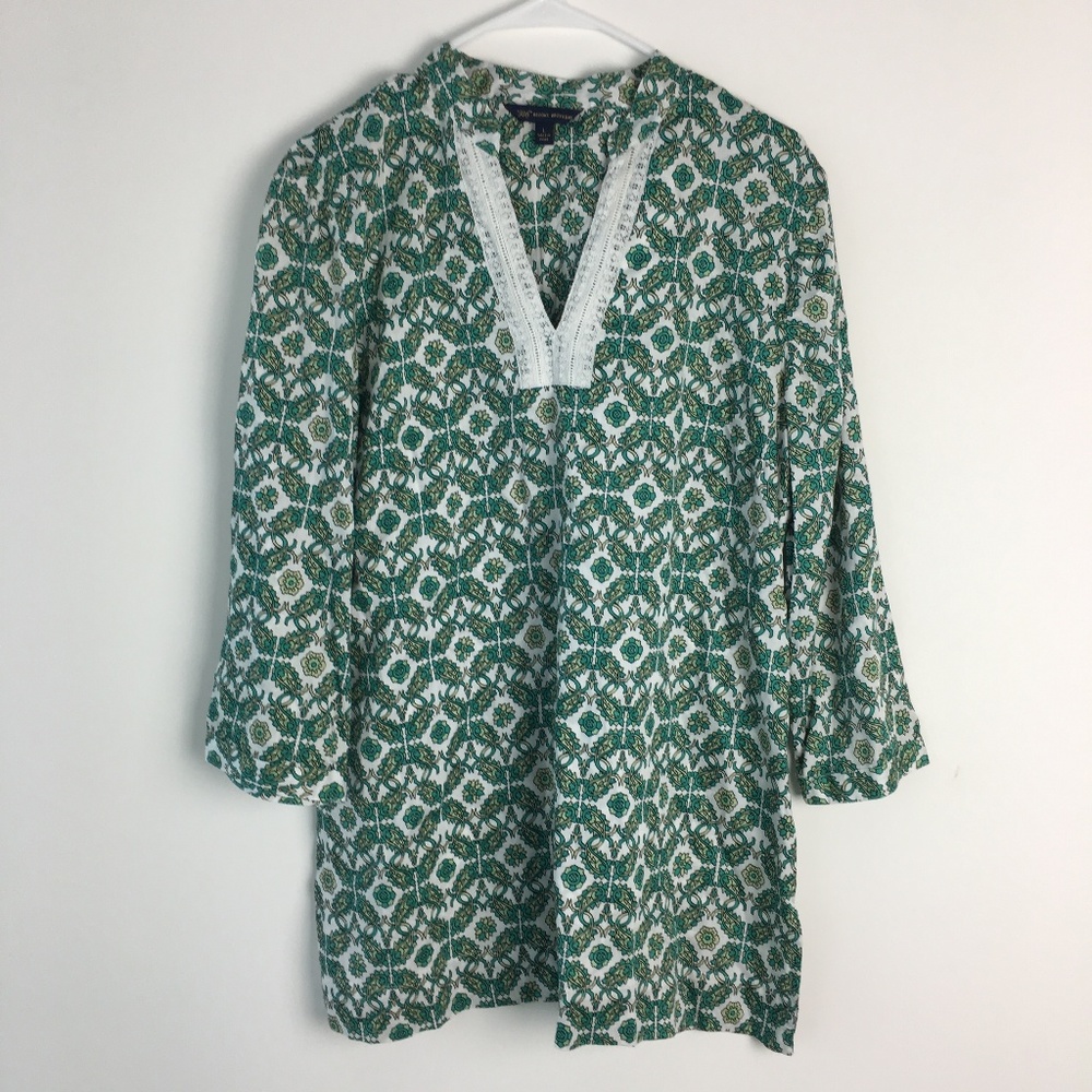 Brooks Brothers Womens Blouse Shirt 3/4 Sleeve